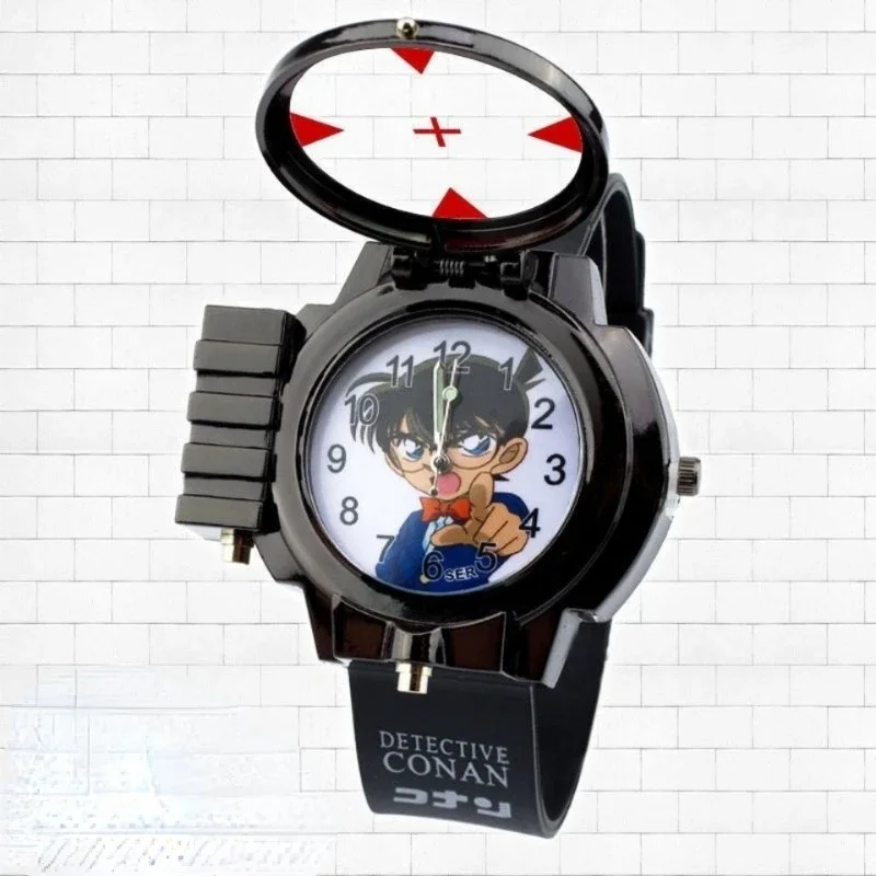 New Bandai Detective Conan Animation Cartoon Student Laser Watch Creative Personality Cool Electronic Watch Children\'s Toy Gift