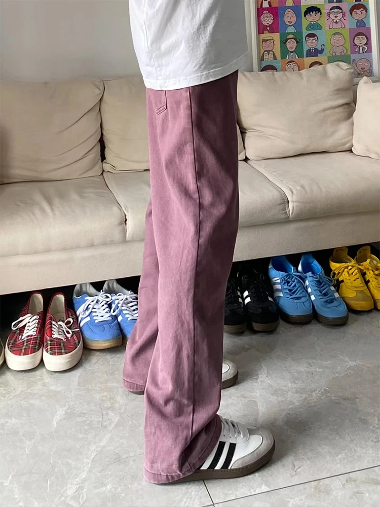

Мужские джинсы прямого кроя Purple CleanFit, облегающие, в американском стиле, для повседневной носки, летние, молодежные, для школы и работы
