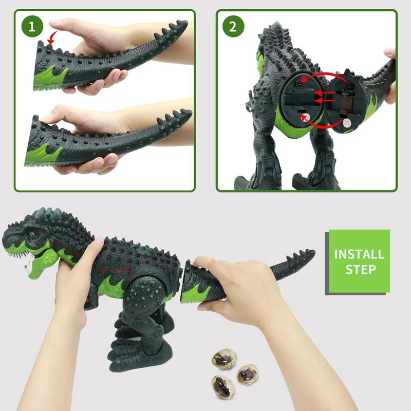 Dinosaurio de Control remoto para niños, de Tiranosaurio juguete, Robot de dinosaurio realista, regalo para niños