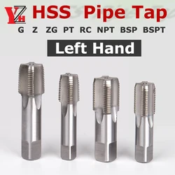 HSS Pipe Tap Left Tooth 1/16 1/8 1/4 3/8 1/2 3/4  1.1/4 1.1/2 1inch 2inch Metric Screw Tap Thread Tool G ZG Z RC NPT PT BSP BSPT