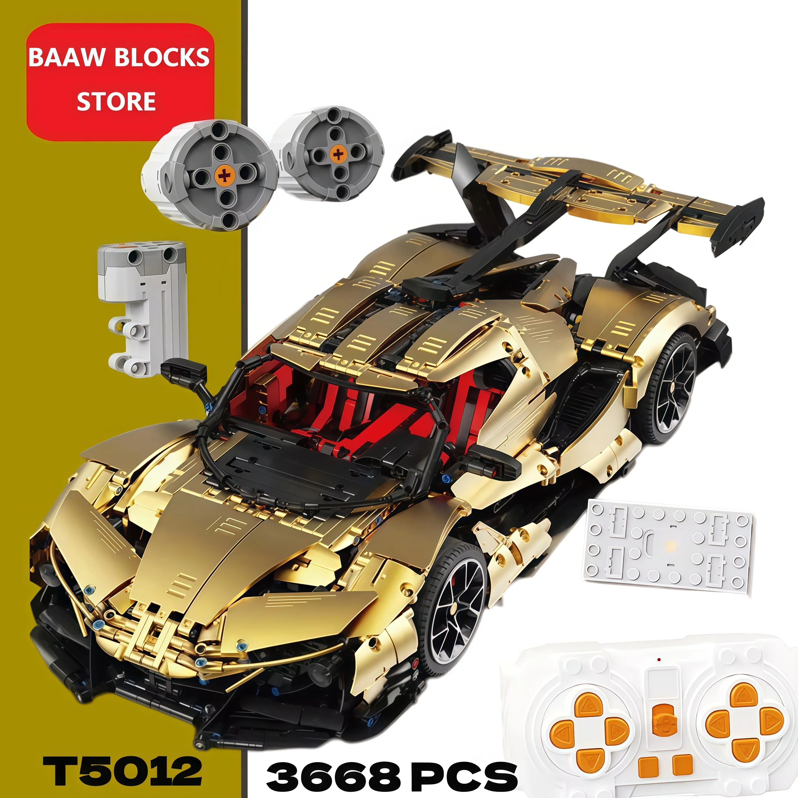 IN STOCK 3668PcsMOC Technical Remote Control Sports Car Apollo IE Building Blocks Model Bricks Assembling Toys for Boys Gift Set