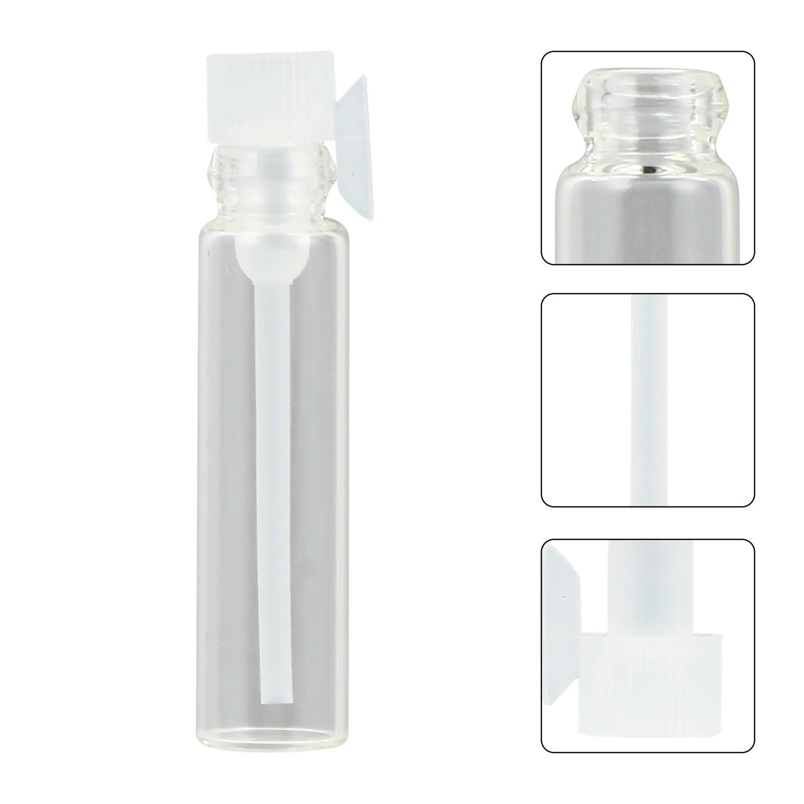 

100Pcs Mini Glass Bottles Perfume Sample Containers Refillable Travel Sub Bottles for Essential Oils Aromatherapy Fragrance