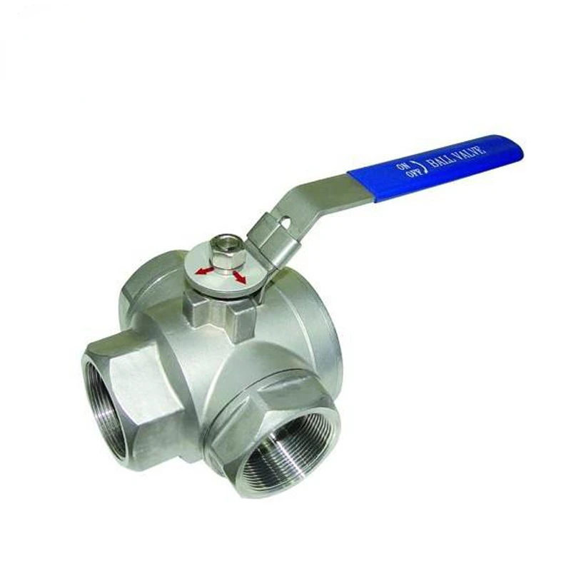 stainless steel 316 internal thread 2 inch 3 way ball valve