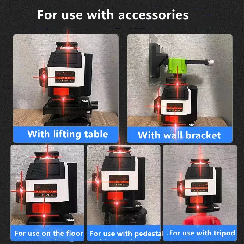 Imagem -06 - Mini Nível de Laser 3d 4d 12 16 Linhas Vermelhas 360 Autonivelante Horizontal Vertical com Controle Remoto Feixes Vermelhos Nível de Laser