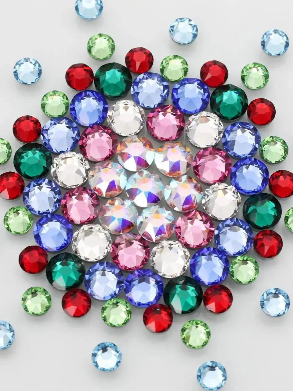 NON correction chaude Pixie Xirius 8big 8 petits Strass cristal dos plat pierres Article verre Strass perles pour ongles artisanat vêtement