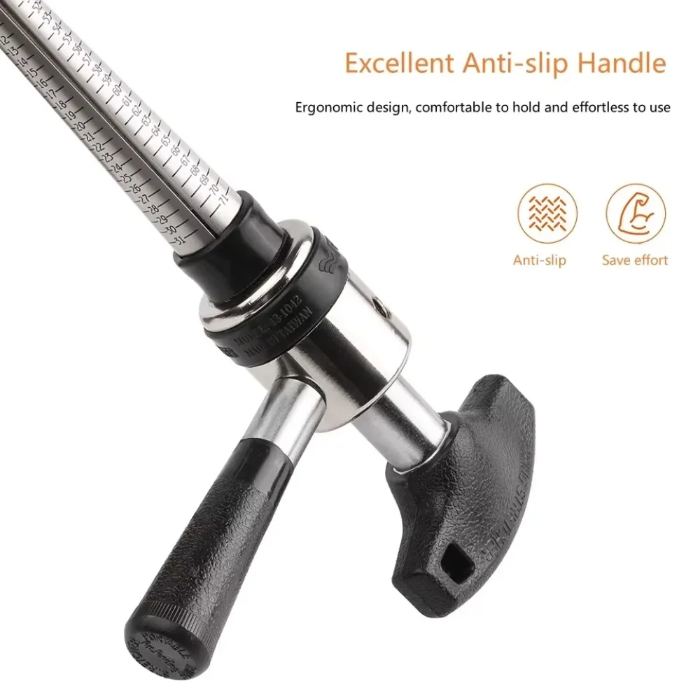 Ring Stretcher Expander Sizer Mandrel 4 Scales EU/US/JP/HK Jewelry Making Tool with Ergonomic Anti-Slip Handle