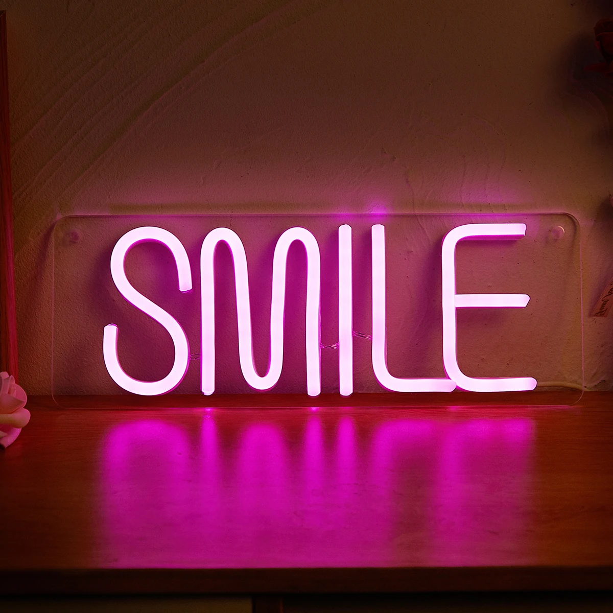 

Chi-buy светодиодный неоновый SMILE неоновые вывески с питанием от USB, ночник, 3D настенное искусство, декор для спальни, гостиной, лампы, вывески