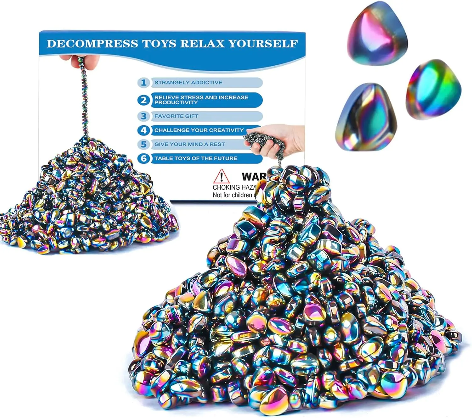 

550-Piece Desk Fidget Toy Set for Stress Relief, Sensory Play, and Focus Enhancement in Office or Home