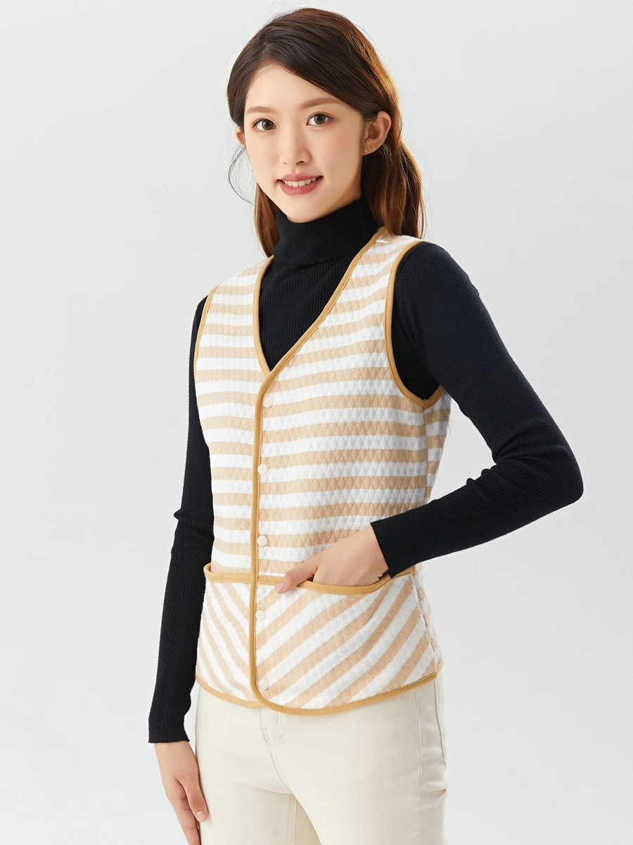 

Укороченный дизайн, женские новые зимние свободные жилеты для отдыха M-4XL, унисекс, BF, стеганая винтажная простая универсальная базовая верхняя одежда с v-образным вырезом, модная