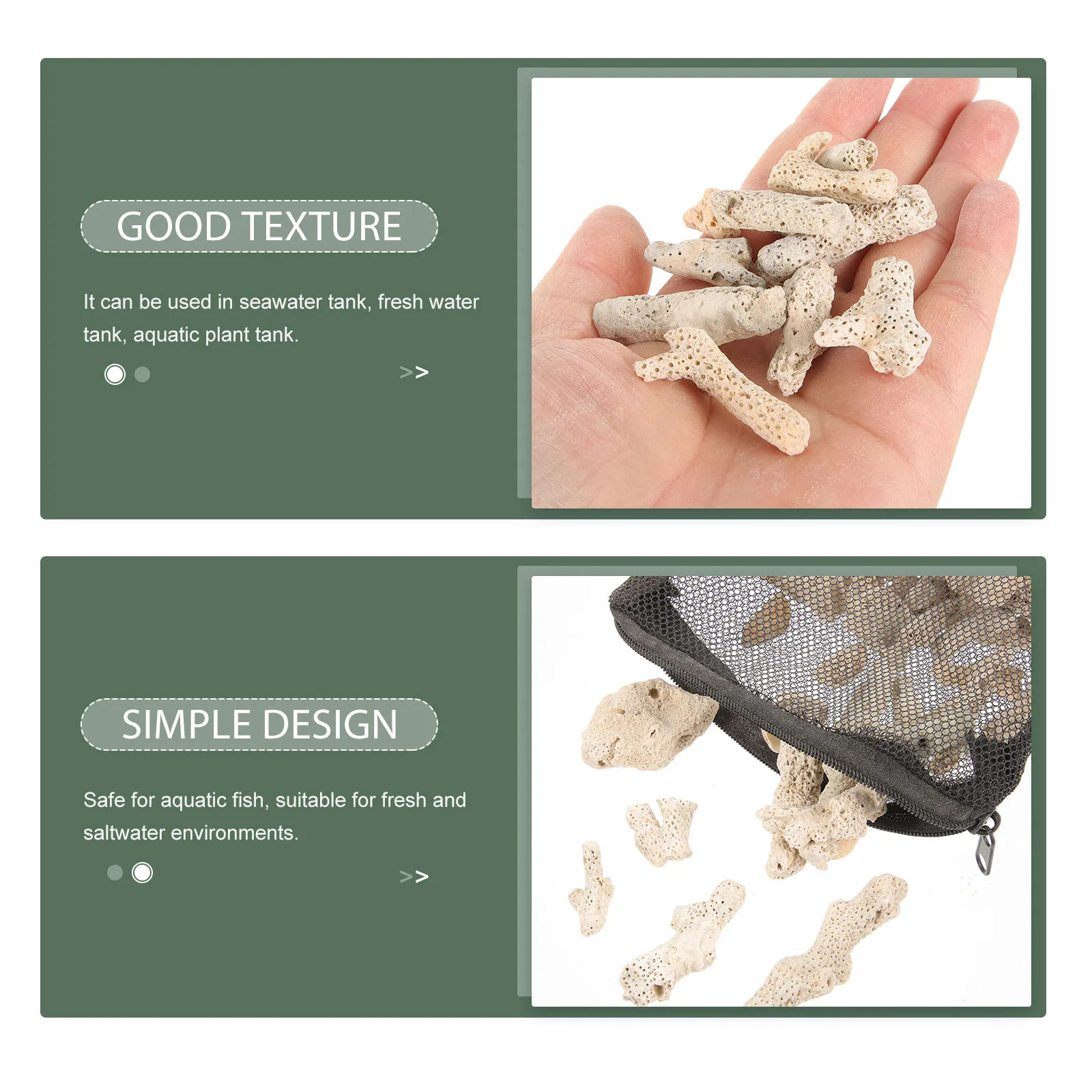 

1Set Coral Bone Aquarium Filter Media Natural Coral Substrate Fish Tank Filtration Material Pond Filter Media Reusable