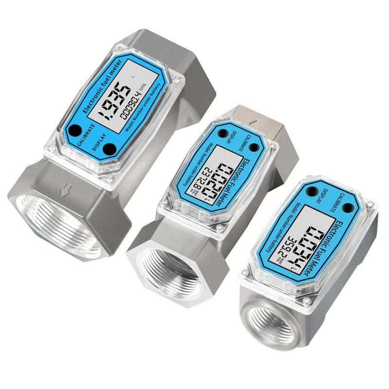 مقياس الجريان التوربيني الرقمي 10-300 لتر/دقيقة لإمدادات الطاقة بواسطة مقياس التدفق السائل للبطارية #1