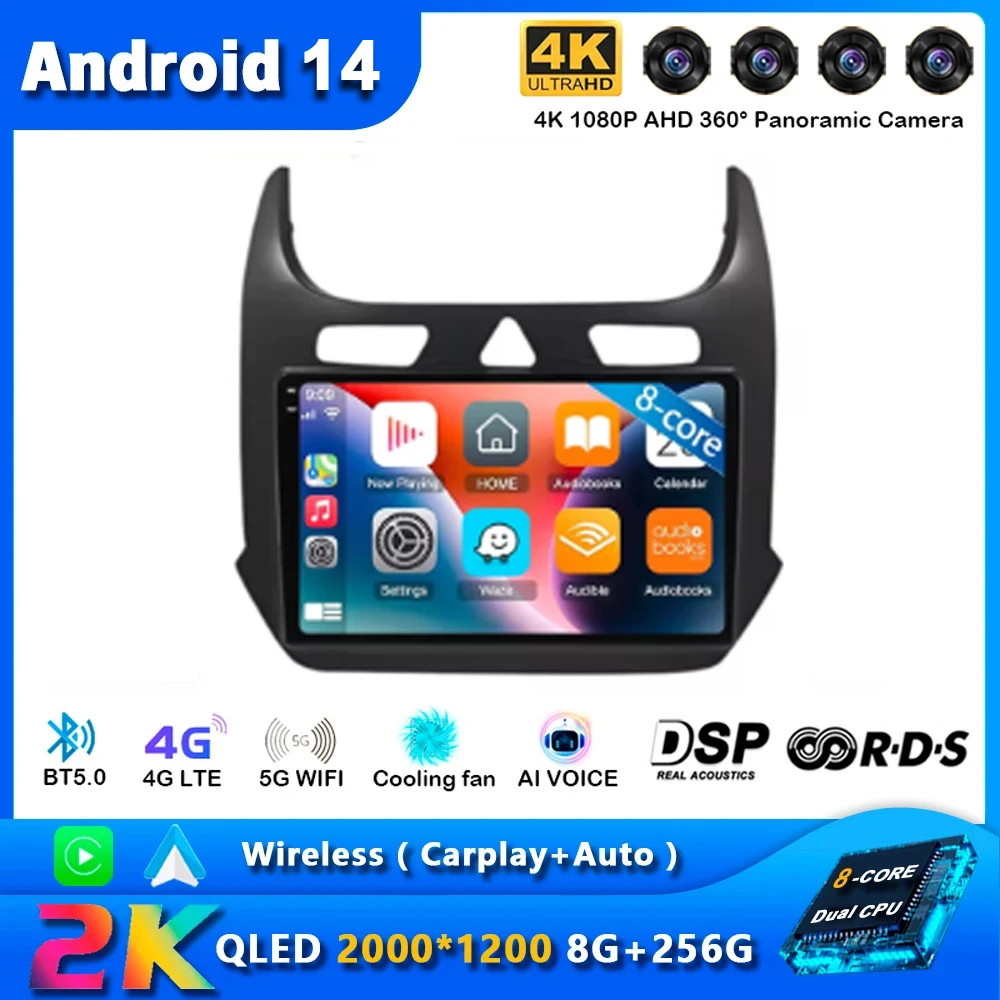 

Android 14 Carplay Auto Car Radio For Chevrolet COBALT 2011 - 2018 Navigation GPS Multimedia Player video Stereo wifi+4G 2Din BT