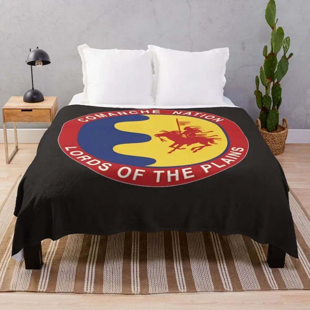 

Comanche Nation Seal Lords Of The Plains Throw Blanket Soft Warm Blanket Gift for Grandparents