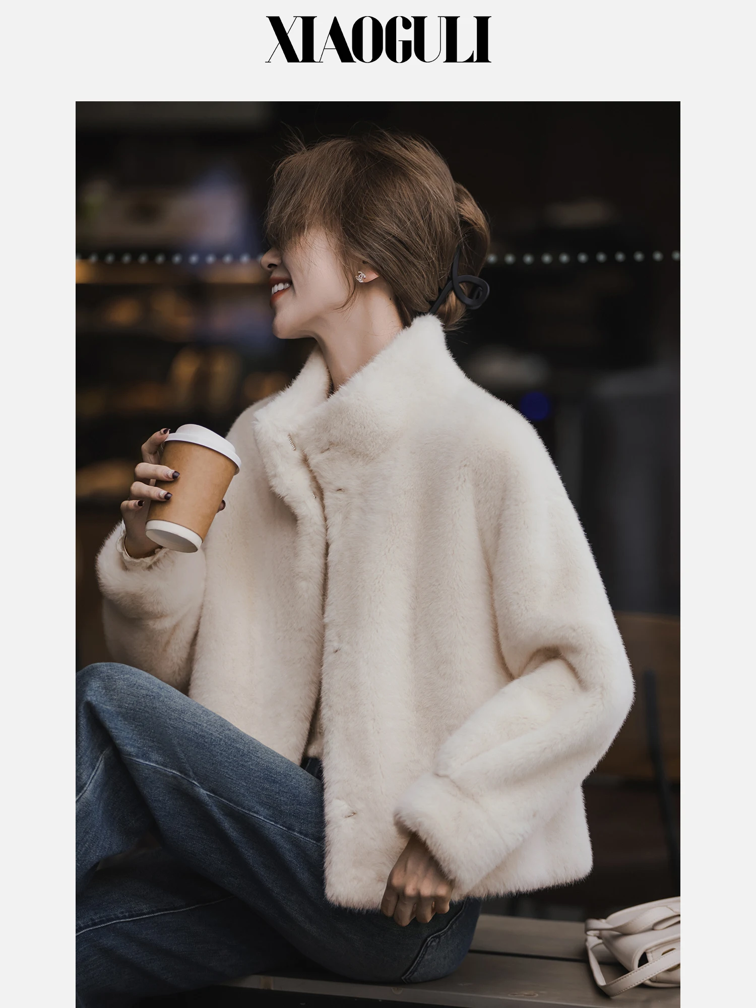 

Экологичная женская куртка из меха норки, маленький размер, зимняя новинка, универсальный топ с воротником-стойкой от Little Valley ain