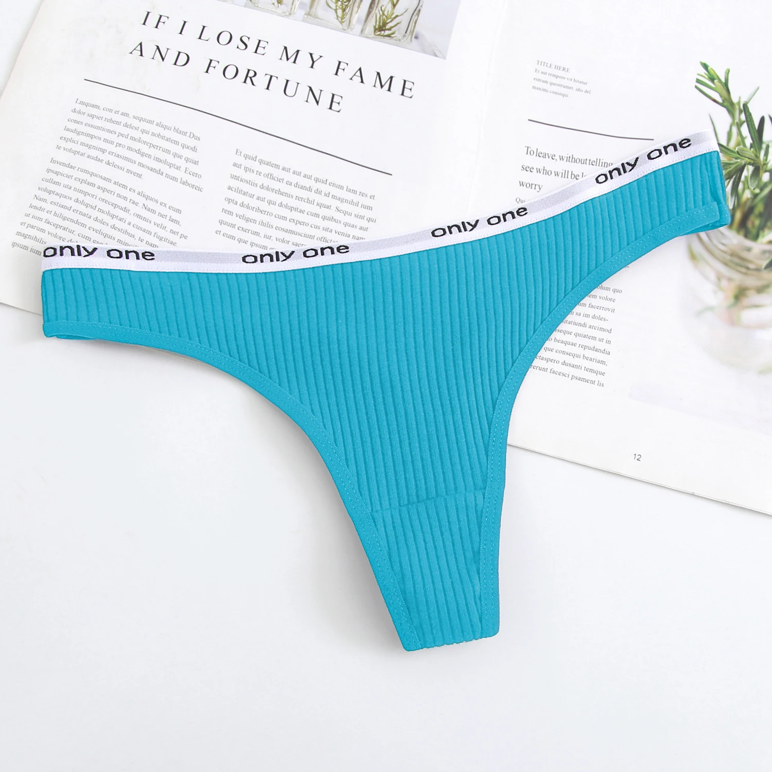 3Pcs Women Sexy Panties Low Waist G String Female Thongs Cotton Womens Intimates Thong Comfortable and Soft G-string