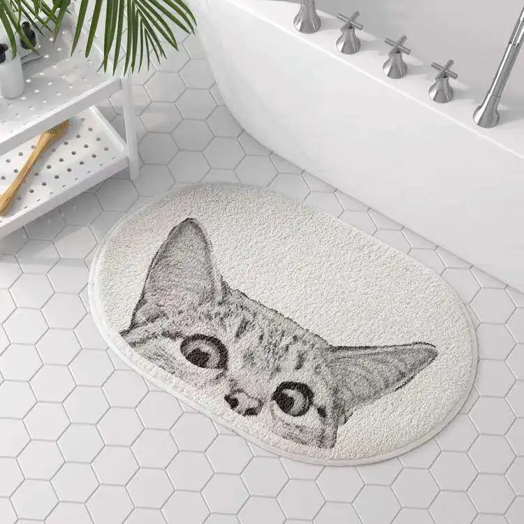 Imitation cashmere bathroom floor mat toilet toilet toilet door mat