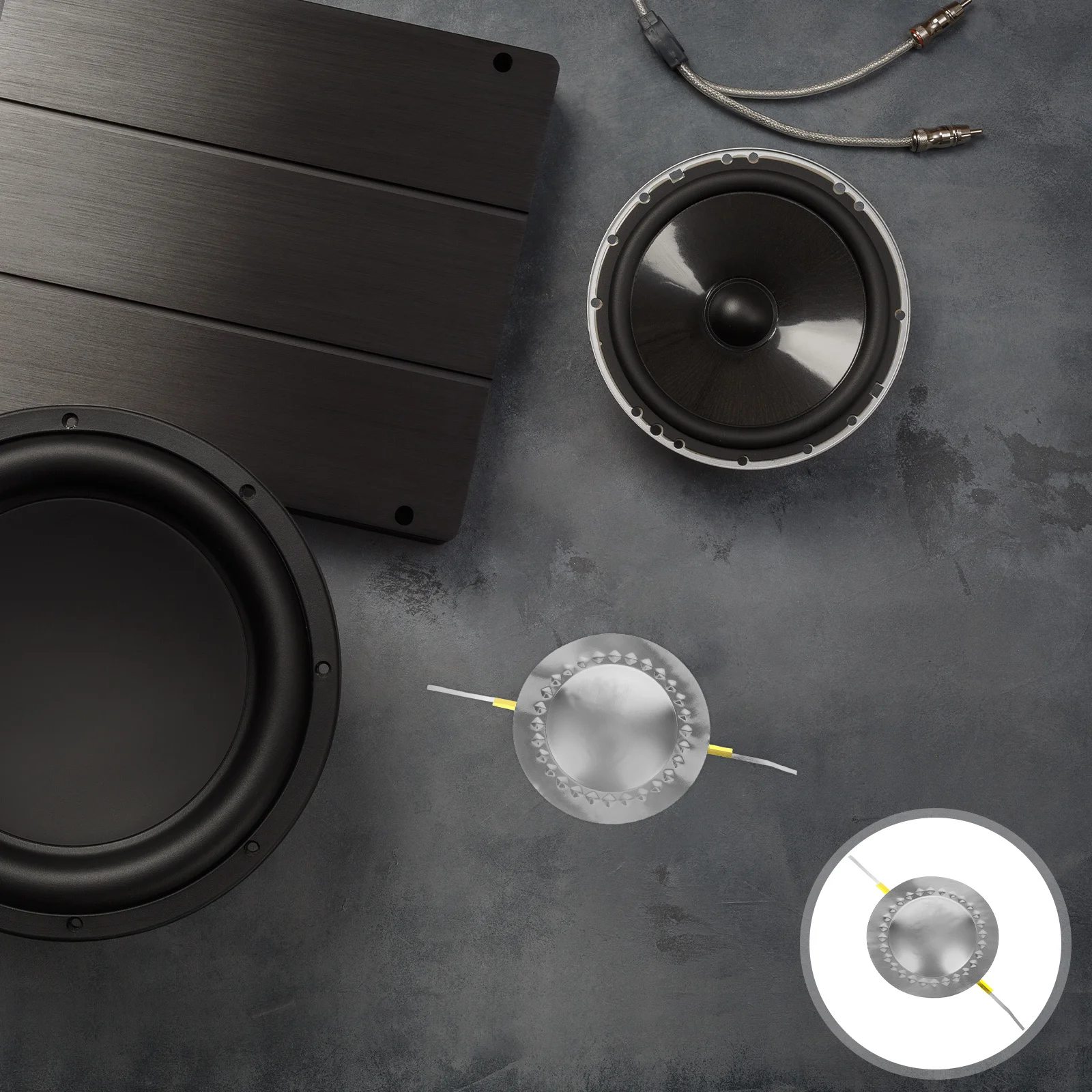 

Titanium Tweeter Diagram Replacement High-Frequency Speaker Repair Kit For Car Audio System Upgrade, Clear Sound Reproduction,