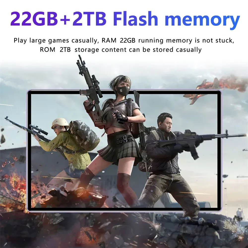 جهاز لوحي محدث لعام 2025 7S Pro مقاس 11.6 بوصة يعمل بنظام أندرويد 15 22 جيجابايت + 2 تيرا بايت علامة تبويب ألعاب 12000 مللي أمبير في الساعة 5G ثنائي الشريحة للأطفال إصدار عالمي #3