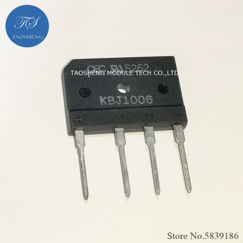 2pcs NEW AND ORIGINAL KBJ206G KBJ205G KBJ406G KBJ606=GBJ606 KBJ608=GBJ608 KBJ1006 KBPM306G