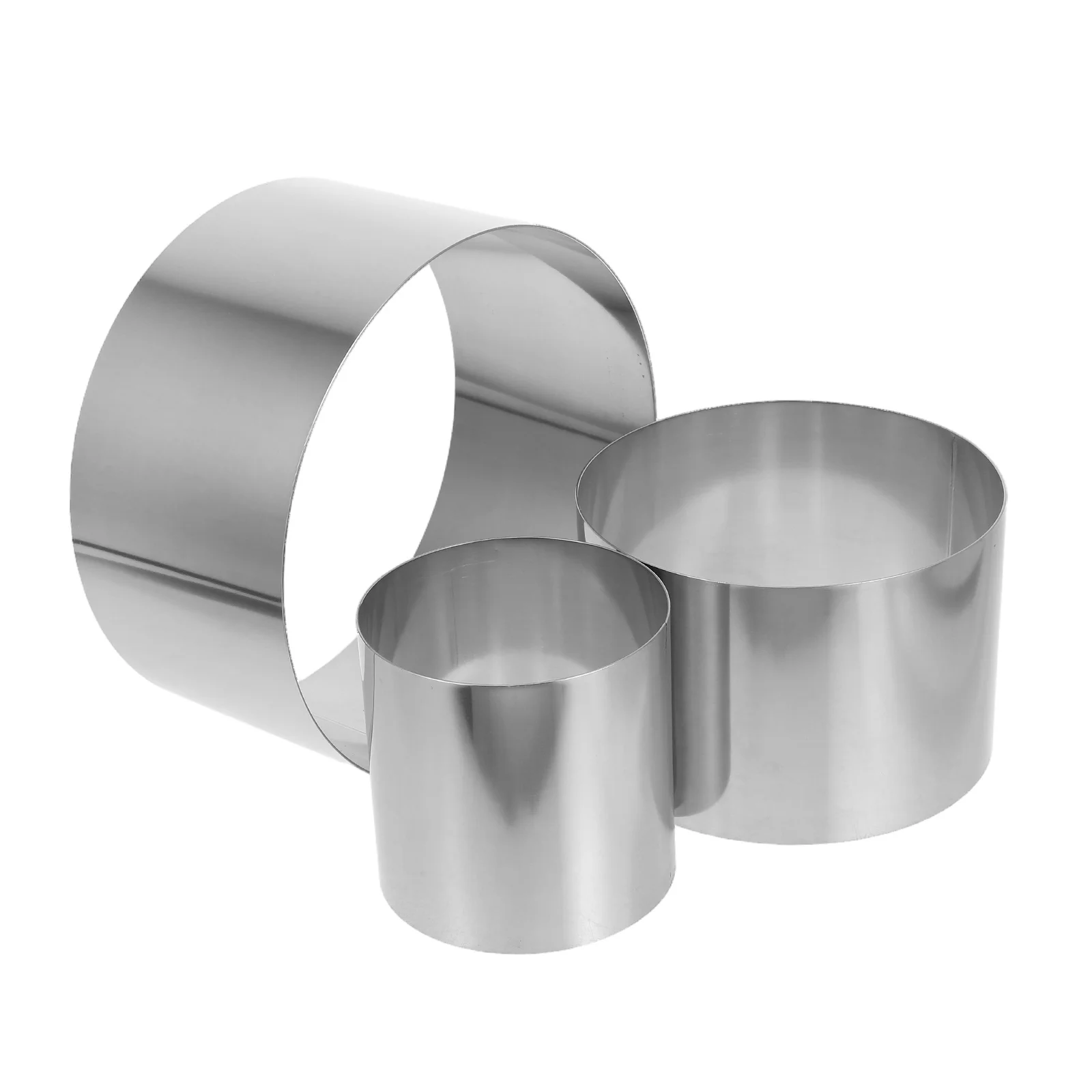 

3Pcs 10cm Stainless Steel Mousse Ring Mold Cake Decorating Tool Easy Use for Home and Professional Bakers Mousse Ring Molds