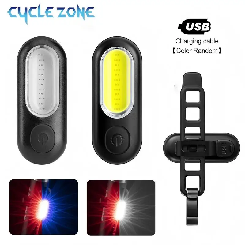 Bicycle Rear Light USB Rechargeable Bike Taillights Night Riding Safety Warning Tail Lamp Bike Back Light Cycling Accessories