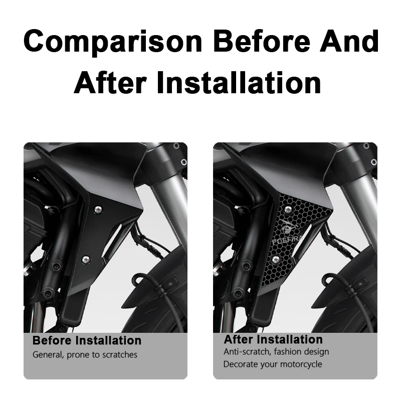POSFIRA Motorcycle Radiator Panel Stickers Vinyl Decal for Honda Hornet CB 1000 CB1000 SP 2025 Fairing Decoration Accessories
