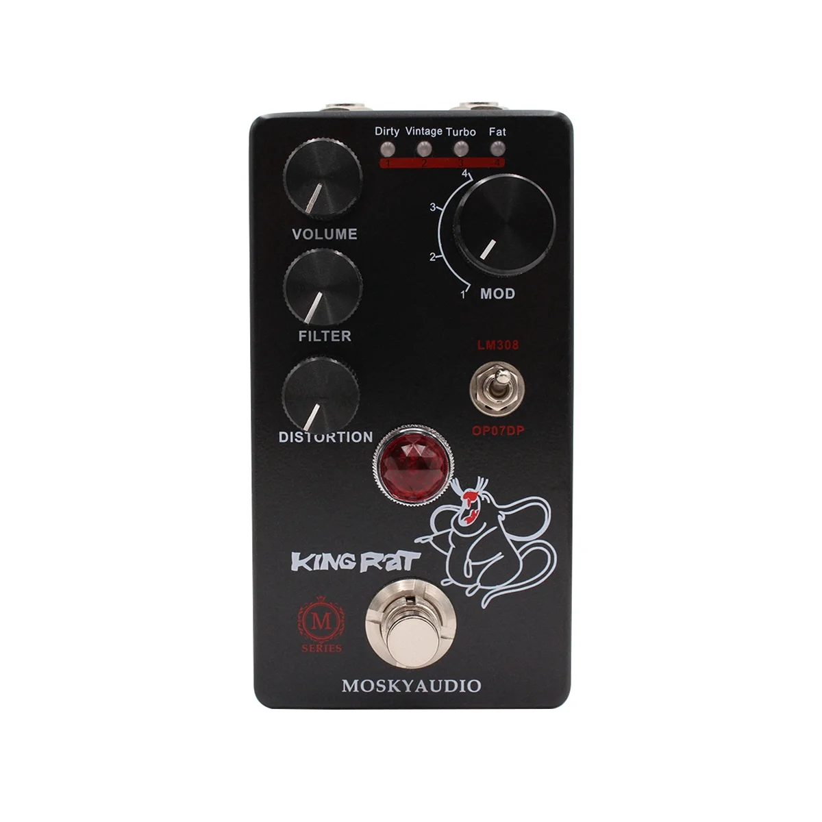 

MOSKYAUDIO KING RAT Guitar Effects Pedal Distortion True Bypass Circuit Guitar Processor Accessories