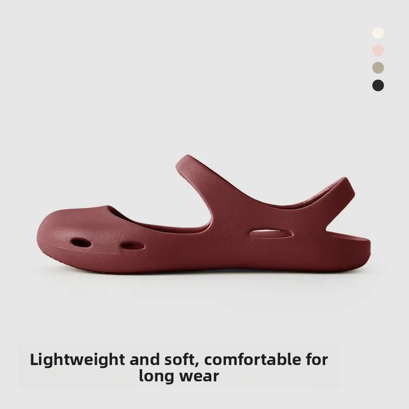 Mary Jane Arch Support Sandals Women's Summer Outdoor Beach Shoes Anti-slip Home Yoga Slippers Open-Toe Slip-On EVA Material