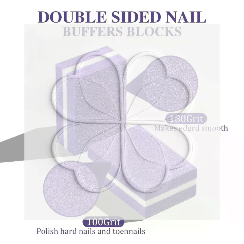 50Pcs/pack Mini Square Sponge Nail Buffer Block Double Sided Texture Nail File Buffers For Nail Pre-processing Polish Accessor