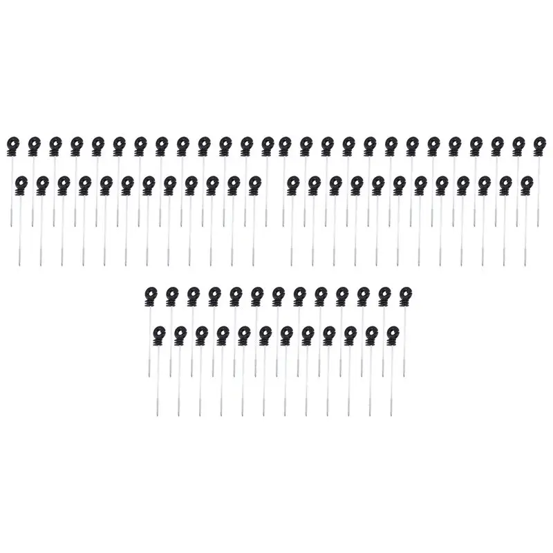 AT19-75 PCS Electric Fence Distance Insulators, Plastic Ring Insulators Long Distance Screw For Wooden Post