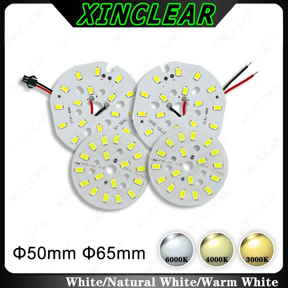 

10PCS High Power LED SMD 5730 Light Board Warm Natural White 9W 27-29V 50mm 65mm PCB Lamp Bead Plate For DIY Spotlight Downlight