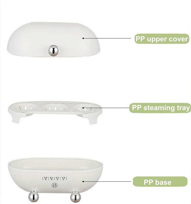 120W หม้อหุงไข่แบบพกพา Low Power หอพักนักเรียน Mini อาหารเช้าเครื่องปิดอัตโนมัติไฟฟ้า Steamer ครัวเครื่องมือ