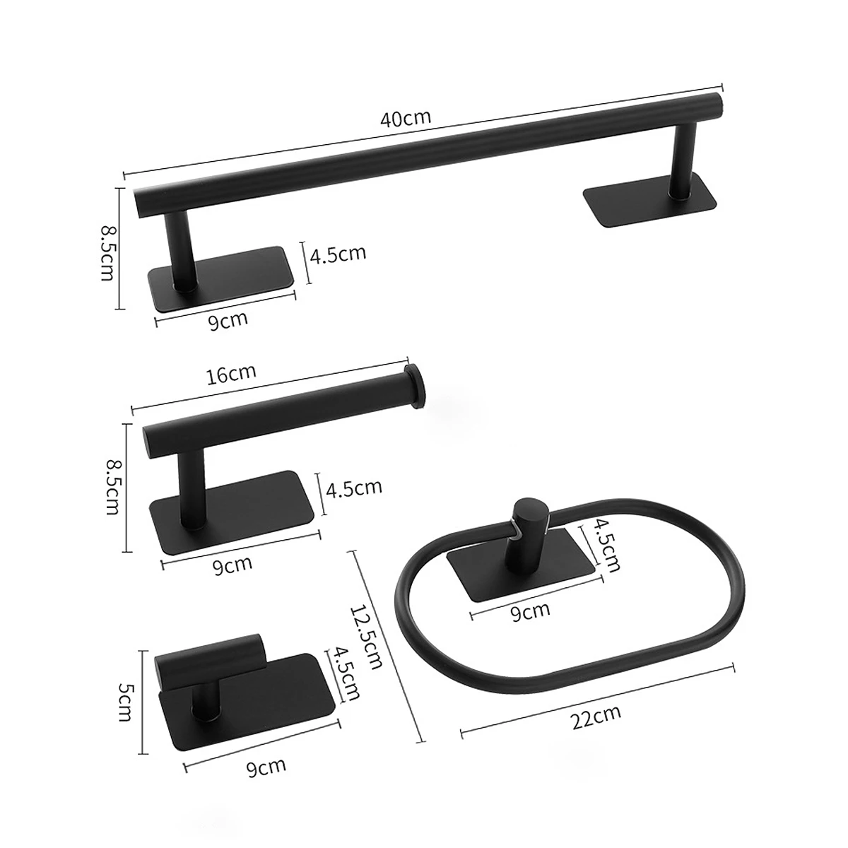 Koupelna hardware sada nerez ocel kartáčovaný nikl ručník pult ručník prsten wc papír držák róba hák koupelna příslušenství