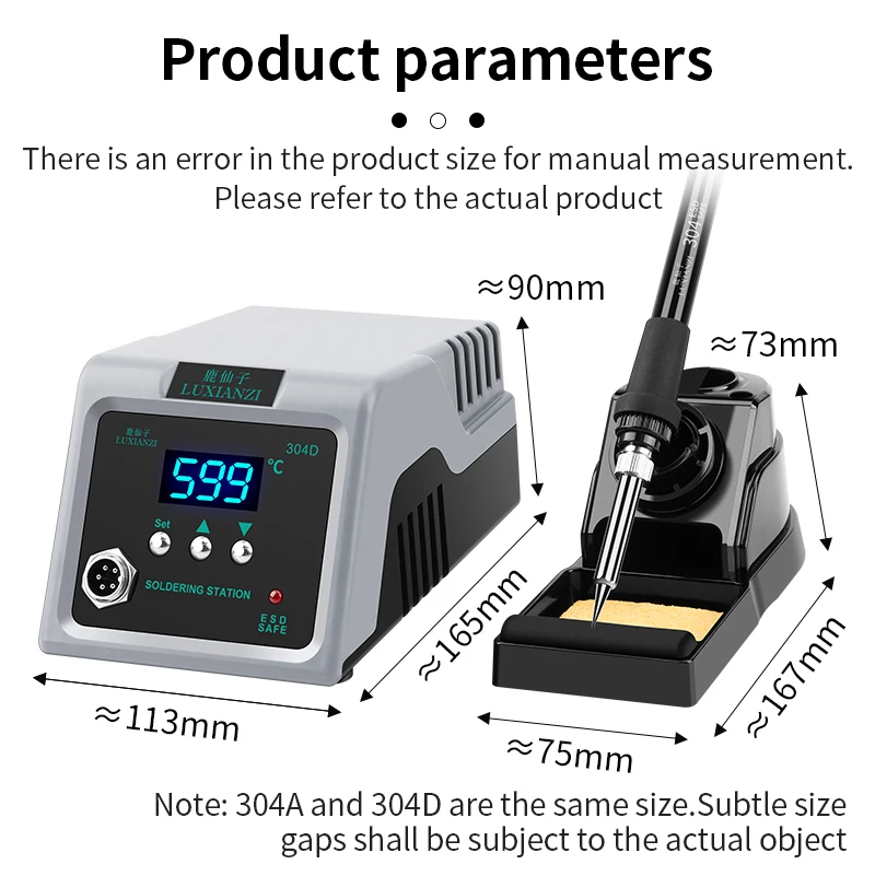 LUXIANZI 304D/304A Soldering Station 90W Electric solder iron For Phone BGA SMD Welding Repair Tools Smart Sleep Rework Station