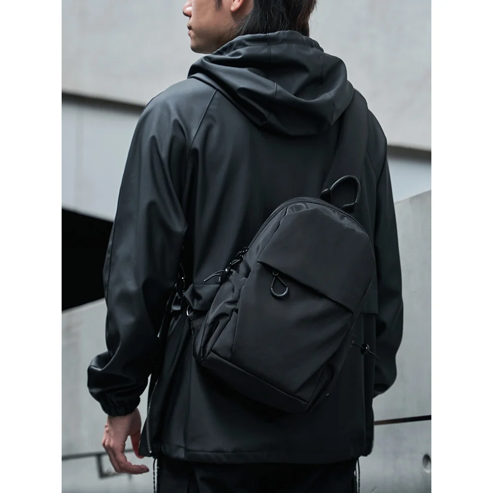 

2025 new men's chest bag simple and versatile single shoulder crossbody bag, crossbody bag, trendy messenger bag