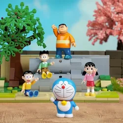 Keeppley Building Blocks Doraemon Kawaii Cartoon Animation Assembled Toys Nobita Shizuka Atmosphere Ornaments Gifts