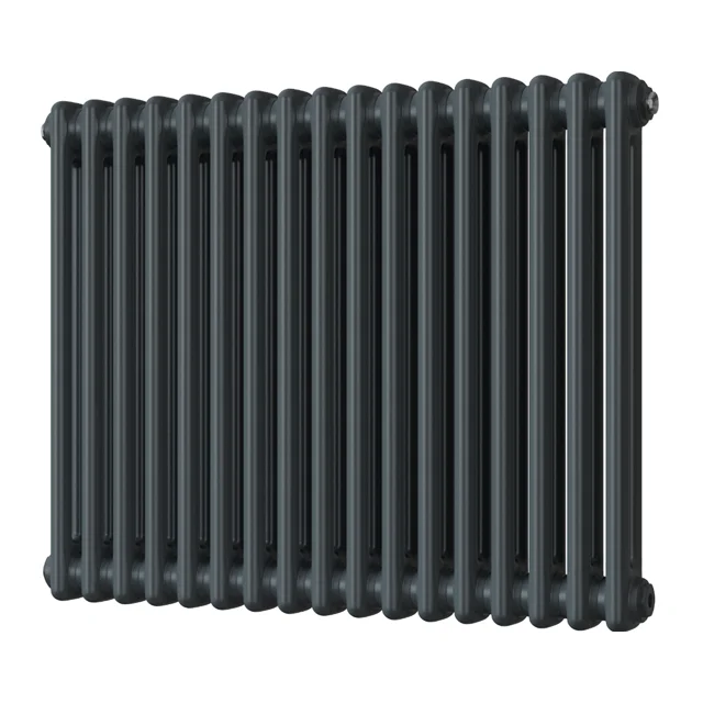 European-style cast iron style anthracite horizontal household wall-mounted hot water heater 2-column radiator wholesale graphic