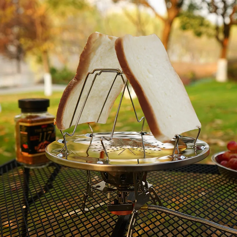 Outdoor Stainless Steel Toaster Rack Sandwich Bread Plate Camping Picnic BBQ Grill Pan