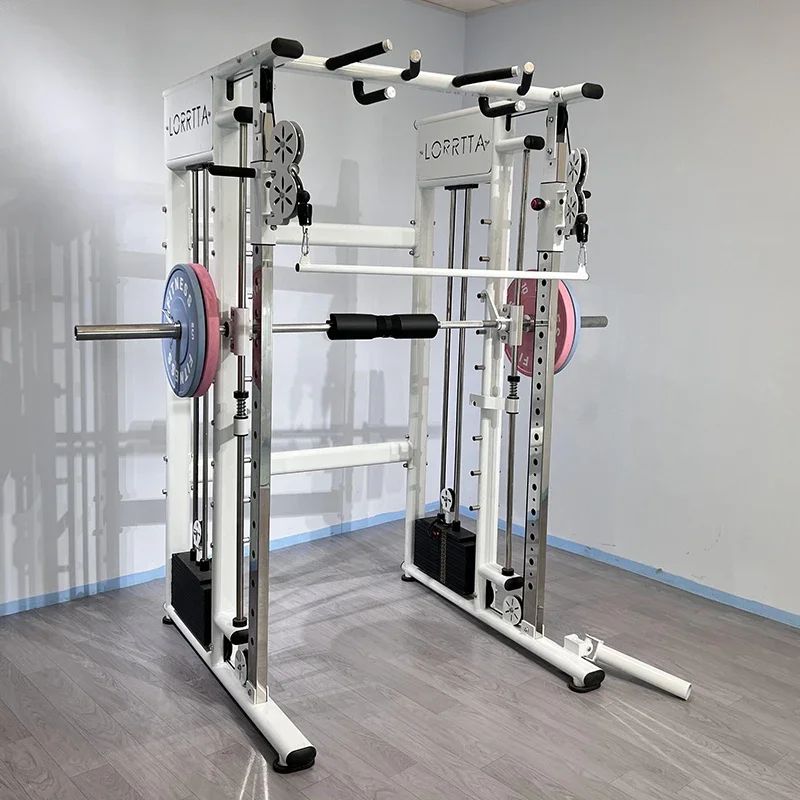 Heavy Duty Smith Machine with Leg Press Cable Trainer  and Lat Pulldown Features