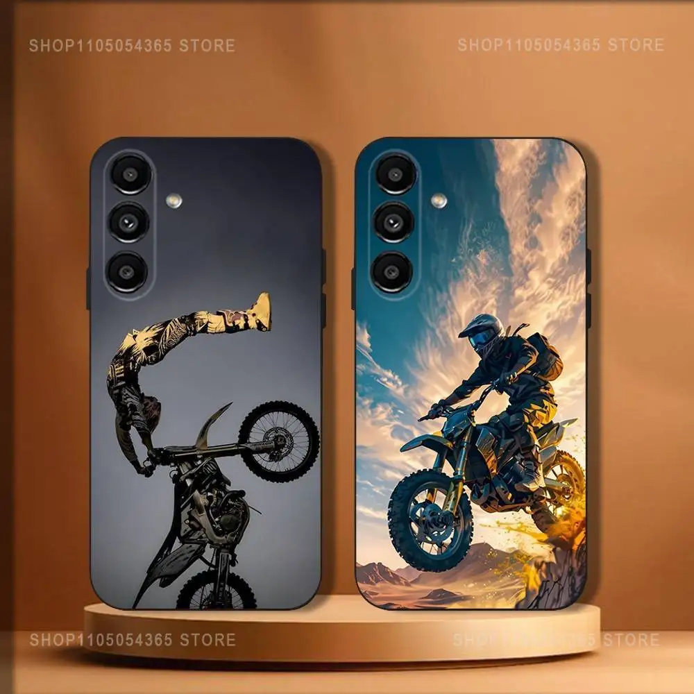 

Dirt Bike Phone Case For Samsung Galaxy A20,A21s,A22,A31,A32,A52,A53,A72,73,A80 Soft Black Cover