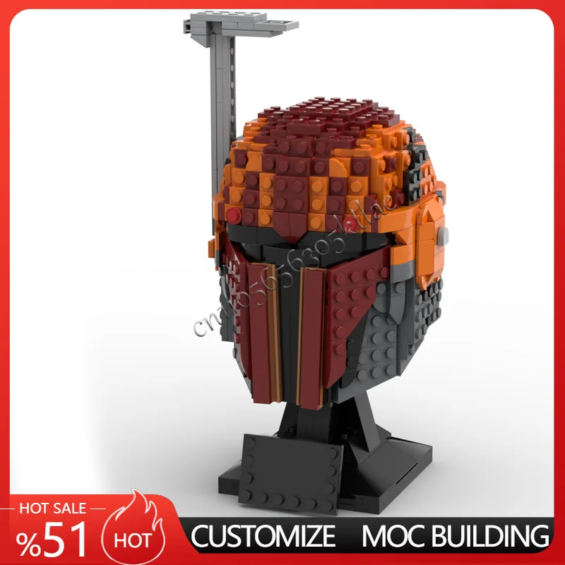 

MOC Customize 617pcs Star Battle Series Sabine Wren Helmets Model Building Blocks Bricks Diy Education Assembly Toy For Present