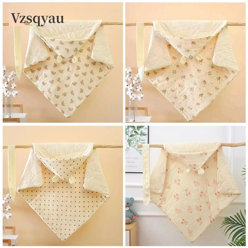 

Утолщенное детское одеяло с хлопковым наполнителем для новорожденных, зимнее уличное использование, больничное одеяло-кенгуру и пеленание