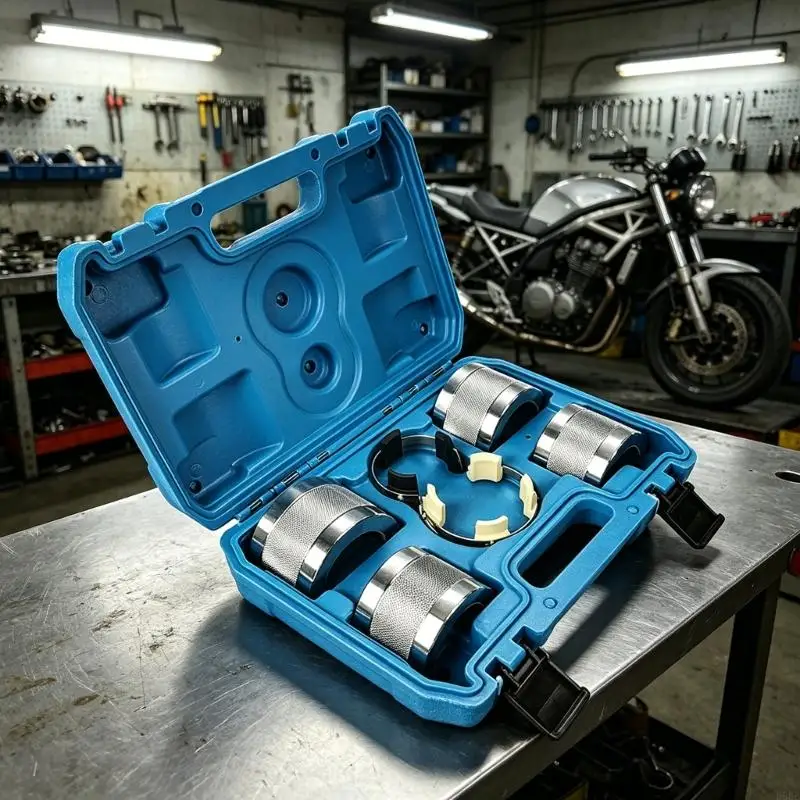 D5BE Motorcycle Suspension Seal Tool Set, 6 Piece Driver Set for Service