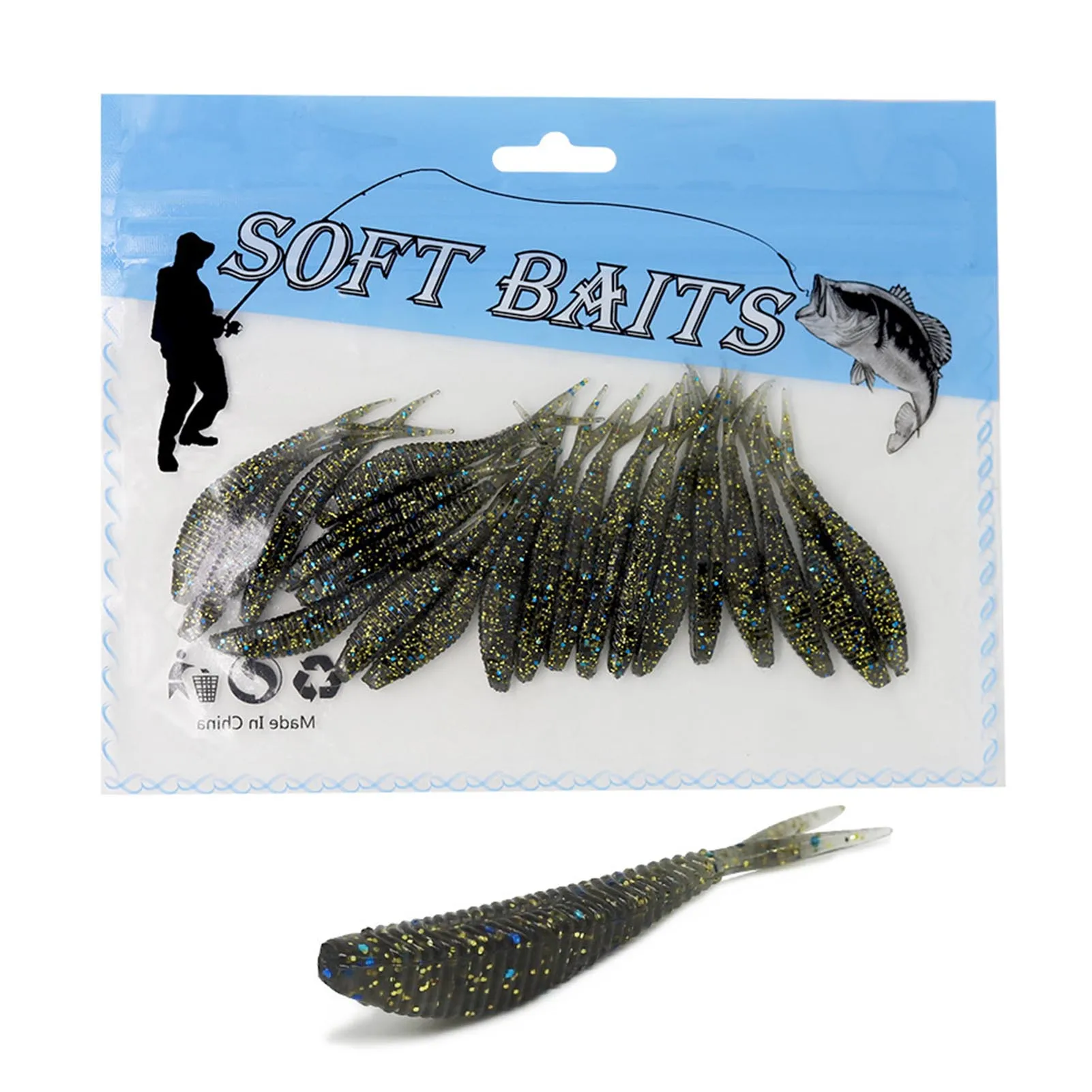 

20pcs Lua Simulation Soft Bait Sunlight Fishing Bait 60mm 1.5g Soft Bait As Artificial Bait Leurre Louple Bass Parker Fishing.