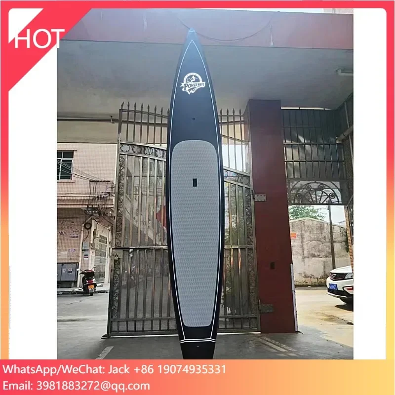 Wholesale 14ft EPS Carbon Fiber Racing Boards Customized High Quality Race Boards Fiberglass Surfboard