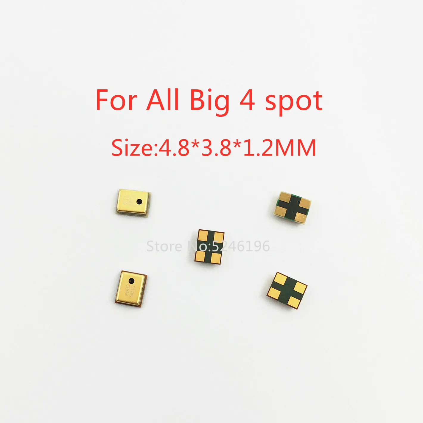 10pcs-100pcs Microphone Inner MIC Receiver Speaker For All Big 4 Spot Microphone Universal Size:4.8*3.8*1.2MM Replace Part