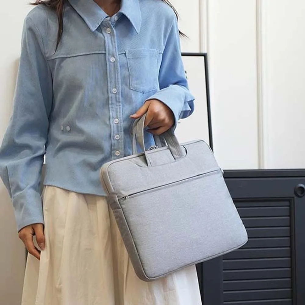

Oxford Cloth Laptop Handbag Solid Color Large Capacity Computer Storage Bag Anti-splash Water Fixed Webbing Business Briefcase