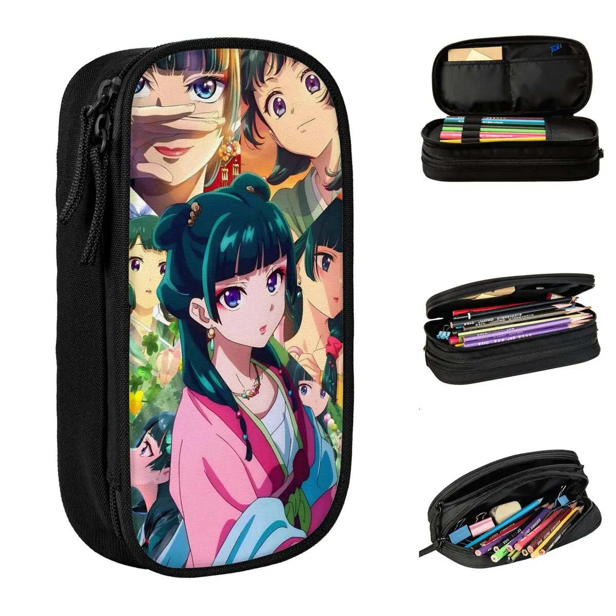 

Maomao Anime Pencil Case Apothecary Diaries Pencilcases Pen Holder for Girl Boy Large Storage Bags School Supplies Stationery