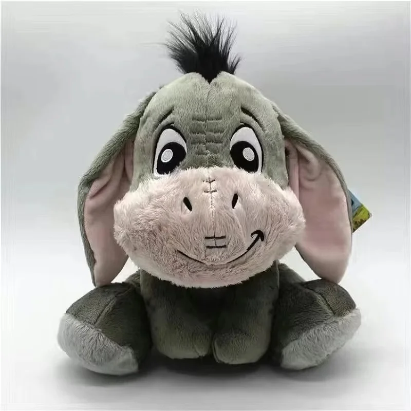 Disney-Peluche Matkey Bourriquet, Poupées de Dessin Animé Mignon, Oreiller Animal Doux Gris, Décoration de Chambre, Cadeau d'Anniversaire Spécial, Nouveau, 28cm