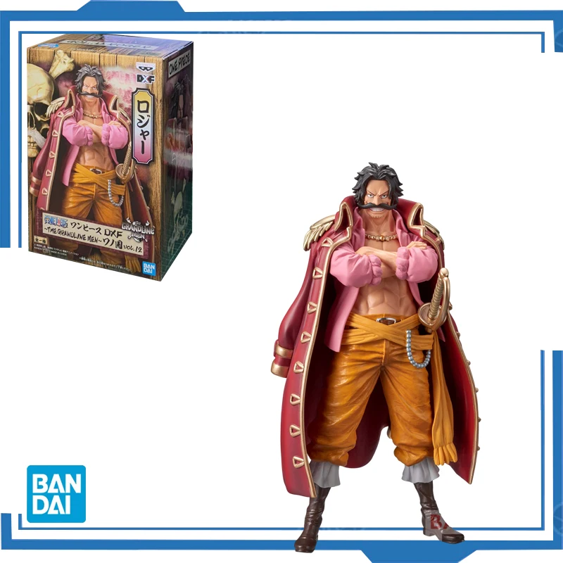 Bandai Original Banpresto Anime One Piece DXF The Grandline Men Wano Country Gol D Roger PVC Action Figure Collectible Model Toy